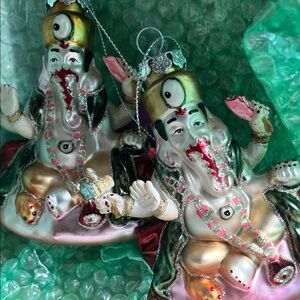 Cost Plus World Market Ganesh Ornaments - Gold and Pink